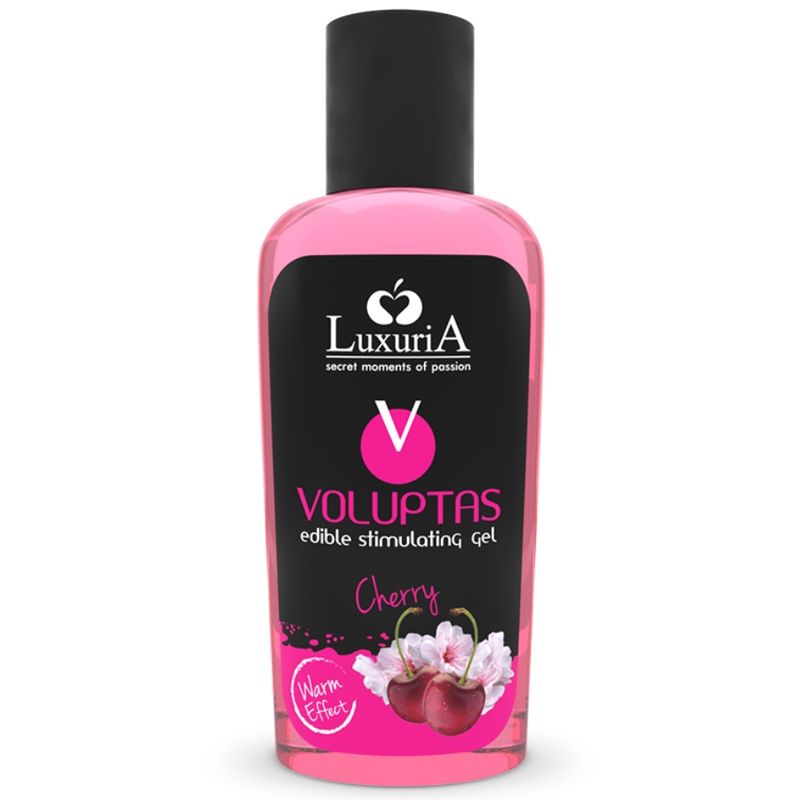 Gel chauffant comestible au goût cerise – Voluptas