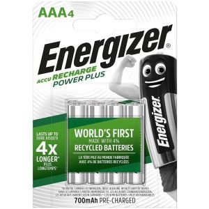 Piles rechargeables AAA Energizer Recharge Power Plus – Énergie fiable et durable