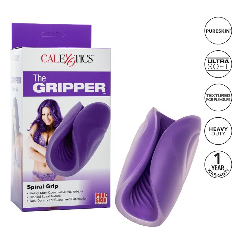 <strong>Masturbateur homme à manchon ouvert Gripper Spiral Grip</strong> : maîtrise et sensations intenses