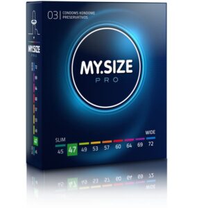 Préservatifs MY.SIZE PRO 47 mm – ajustement parfait, sensation ultime