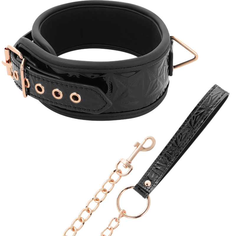 <strong>Collier BDSM avec chaîne en métal</strong> pour jeux de domination