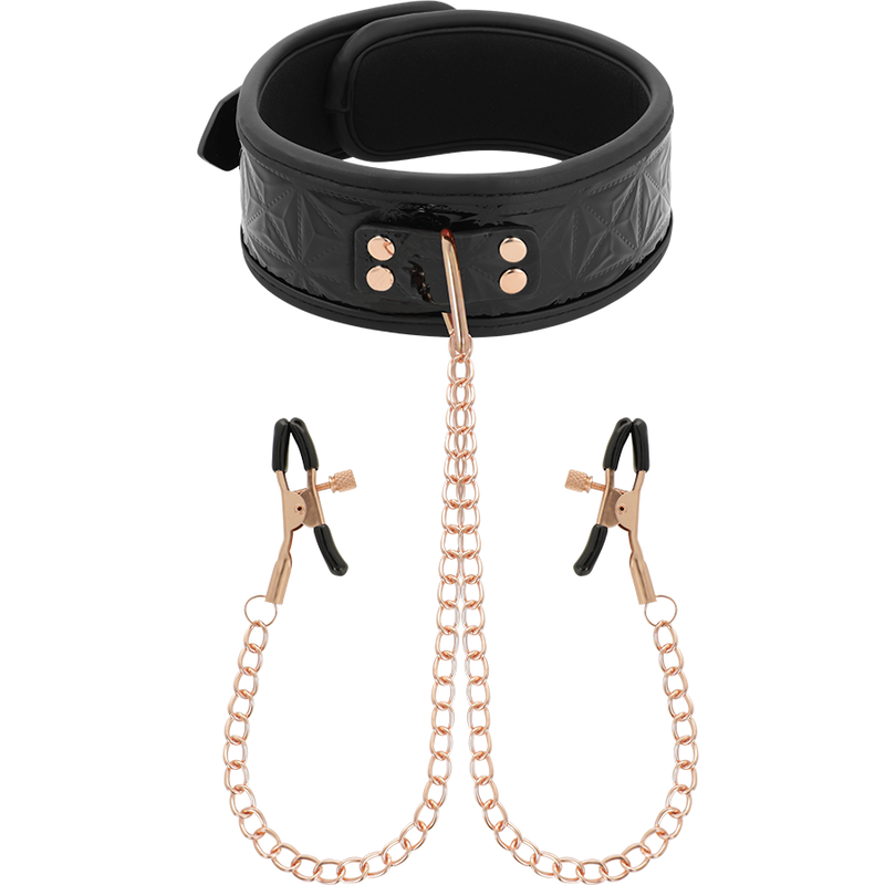 Collier à pinces à seins en néoprène BEGME – Plaisir BDSM en toute sécurité