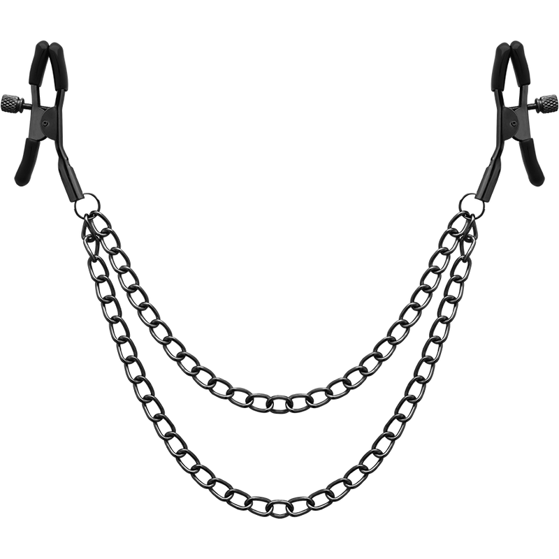 Pinces à tétons BEGME avec chaîne – Accessoire BDSM sans nickel