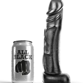 Gode réaliste noir All Black – Sensations intenses et naturelles