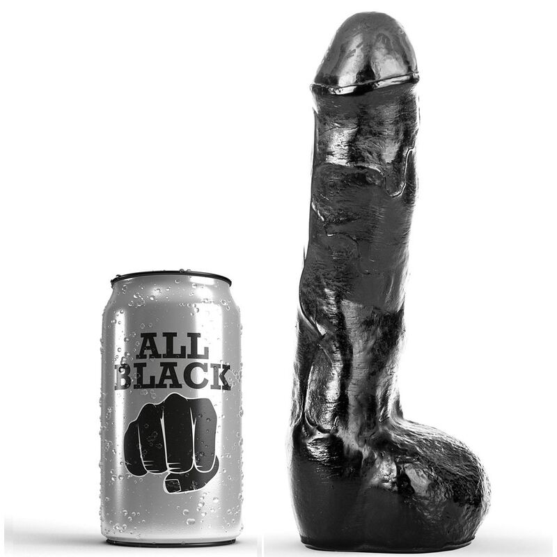 Gode réaliste All Black – Plaisir anal intense au design viril