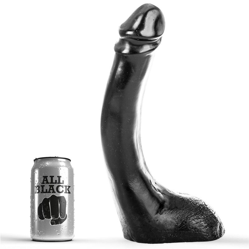<strong>Gode réaliste All Black</strong> doux et souple pour un plaisir inégalé
