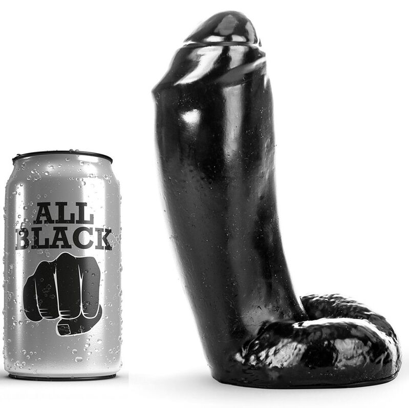 Gode réaliste All Black – Plaisir intense en toute élégance