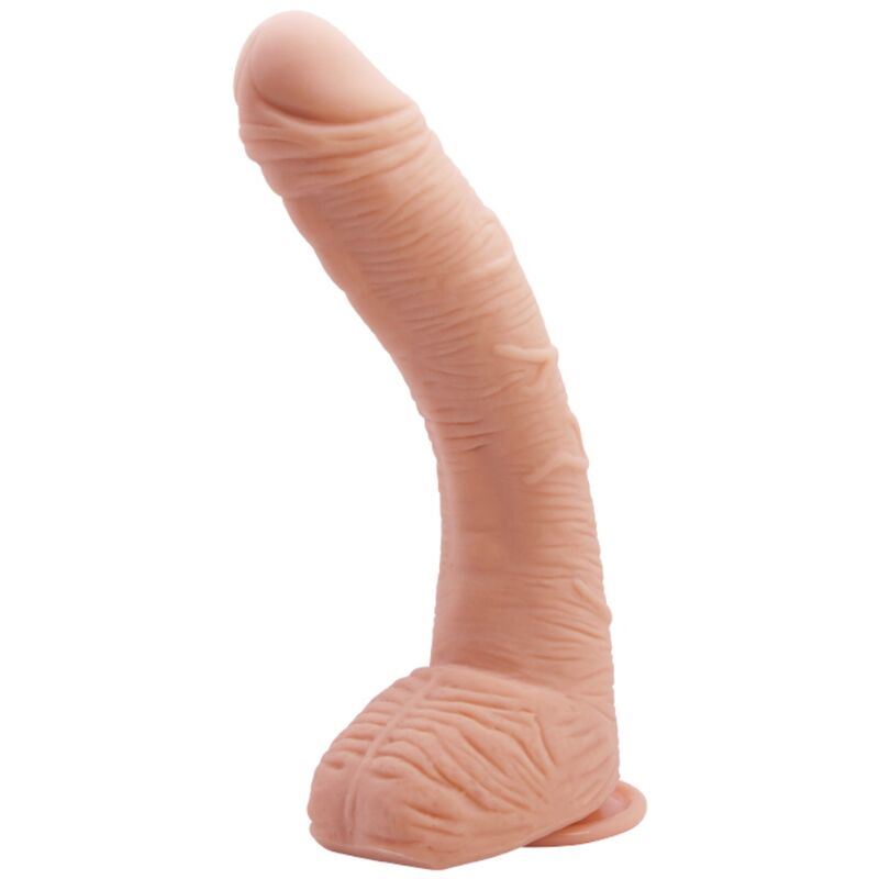 Gode réaliste à ventouse incurvée pour une stimulation du point G