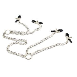 Pinces à tétons avec chaînes – Accessoire BDSM sensuel Ohmama