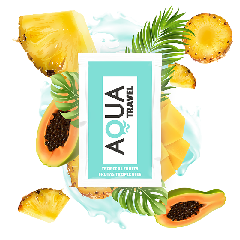 Lubrifiant à base d'eau Aqua Travel goût fruits tropicaux