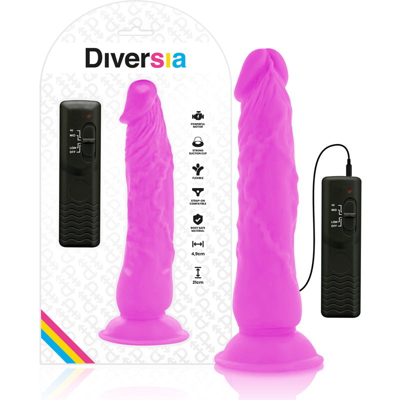 Godemichet télécommandé Diversia avec ventouse et double contrôle