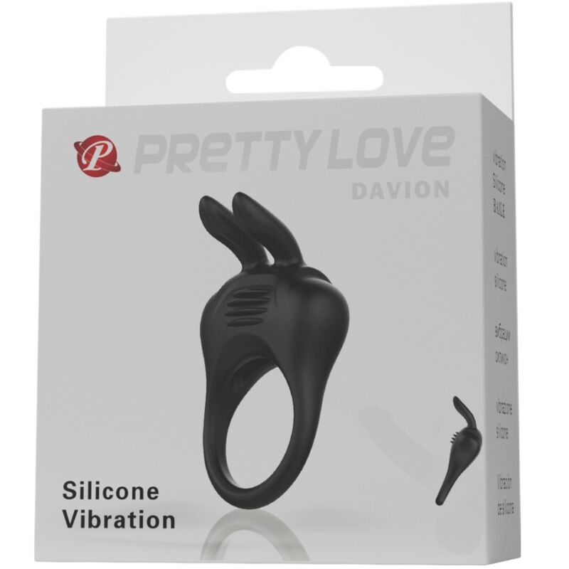 Anneau vibrant pénis avec stimulateur clitoridien en forme de lapin