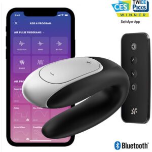 Vibromasseur connectable pour couple Double Fun - Satisfyer
