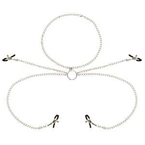 Pinces à tétons et collier en métal Ohmama : fétichisme raffiné