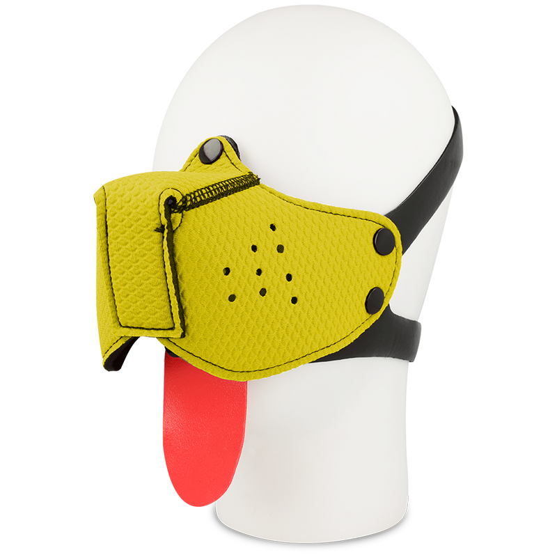 Masque fétichiste pour chien jaune – Accessoire BDSM Ohmama
