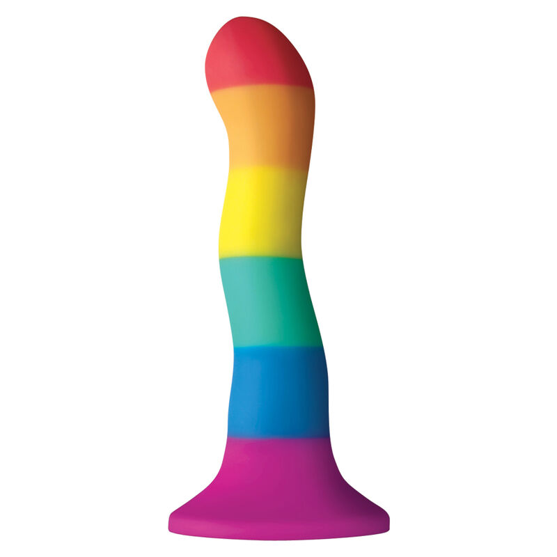 Colors Wave : Gode en silicone avec ventouse et harnais