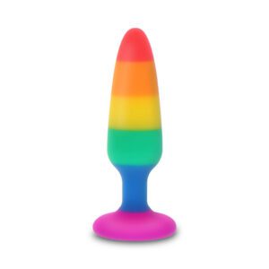 Plug anal arc-en-ciel en silicone – Twink Plug Medium Pride