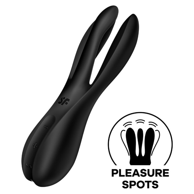 Satisfyer Threesome 2 : Vibromasseur triple plaisir en silicone doux