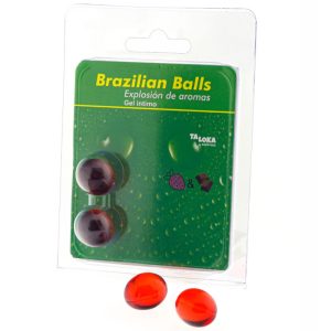 Boules brésiliennes lubrifiantes fraise chocolat pour massage intime