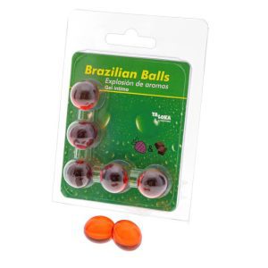 Gel intime boules brésiliennes fraise chocolat