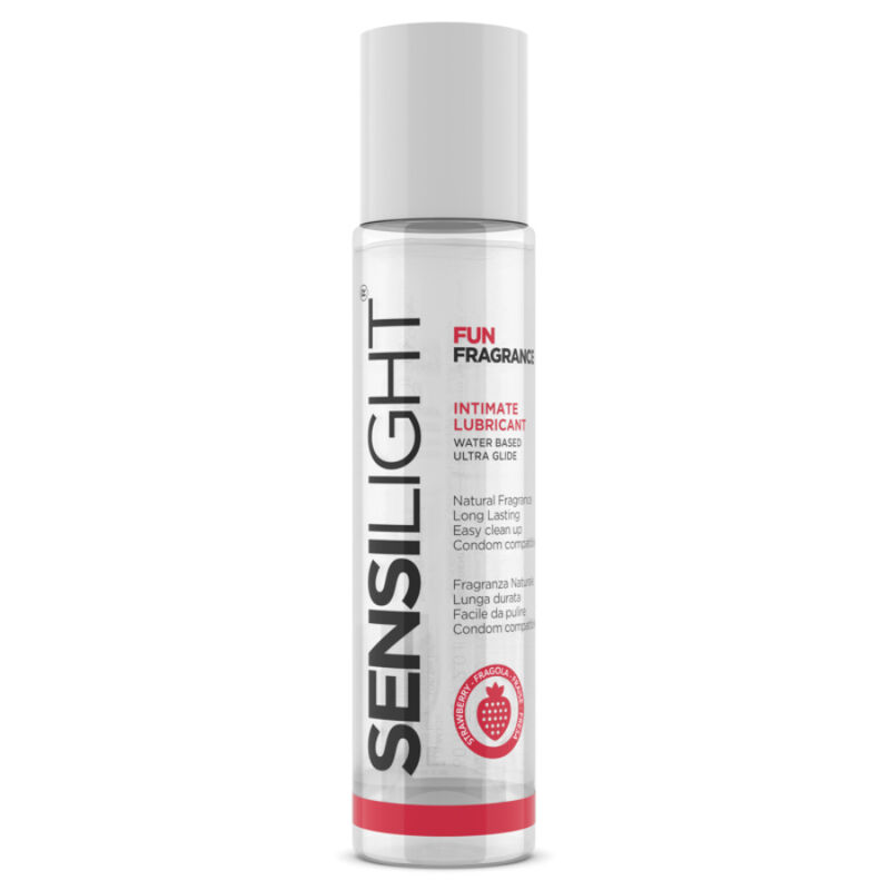Gel lubrifiant aromatisé fraise Sensilight – plaisir fruité garanti