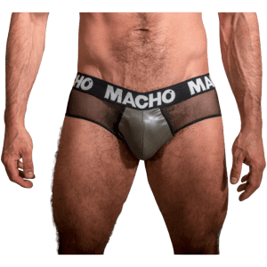 Slip homme fétiche noir SHADES – sensualité militaire et transparence