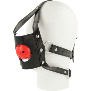 Muselière bâillon en cuir Ohmama pour jeux fétichistes