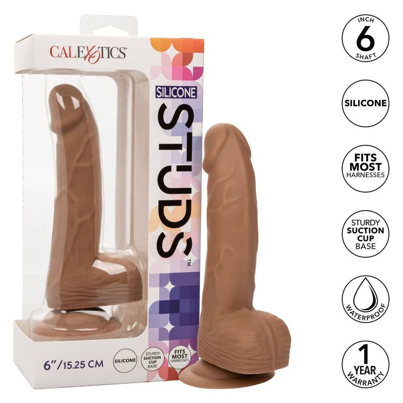 Découvrez le plaisir authentique avec le gode ventouse CalExotics Silicone Studs 6