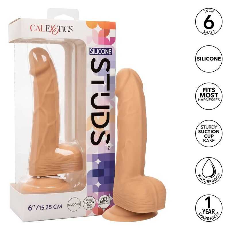 Dong réaliste en silicone 6 pouces avec ventouse - CalExotics