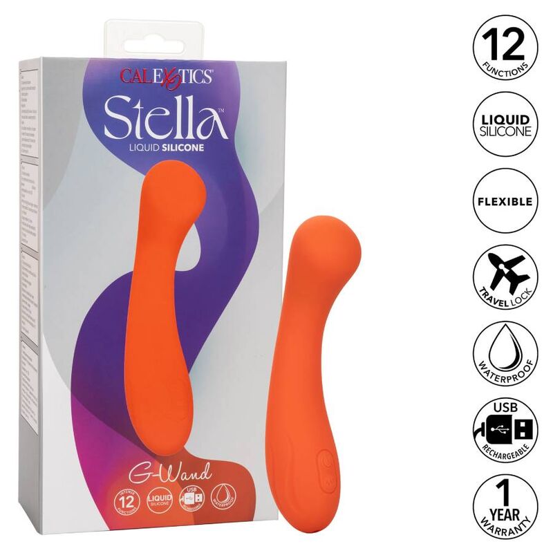 Stimulateur point G puissant en silicone liquide Stella G-Wand