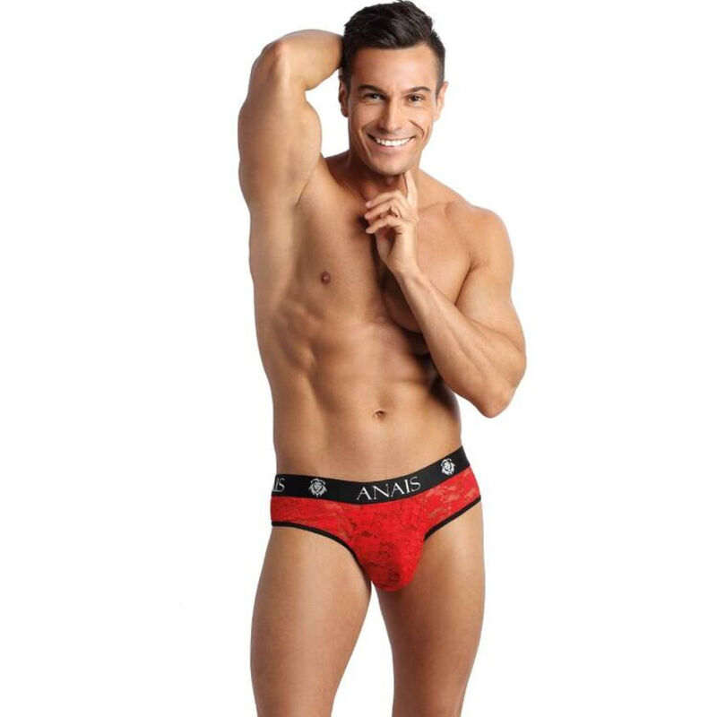 String homme dentelle rouge BRAVER – Séduction masculine assumée