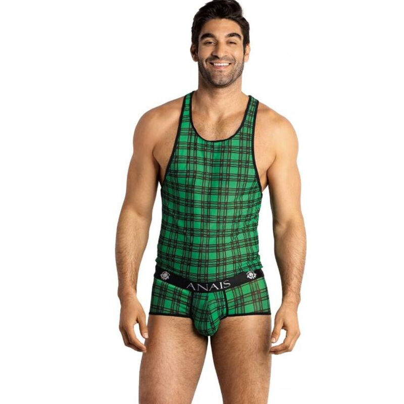 Slip sexy homme à carreaux verts – confort & séduction assurés