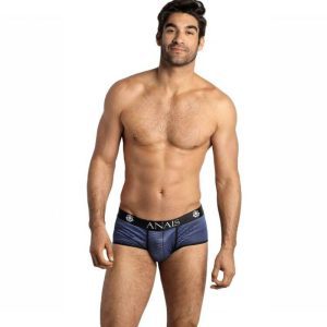 NAVAL – Slip homme sexy en tulle noir et rayures satinées