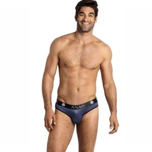 Slip sexy homme NAVAL en tulle noir rayé – Anais Apparel