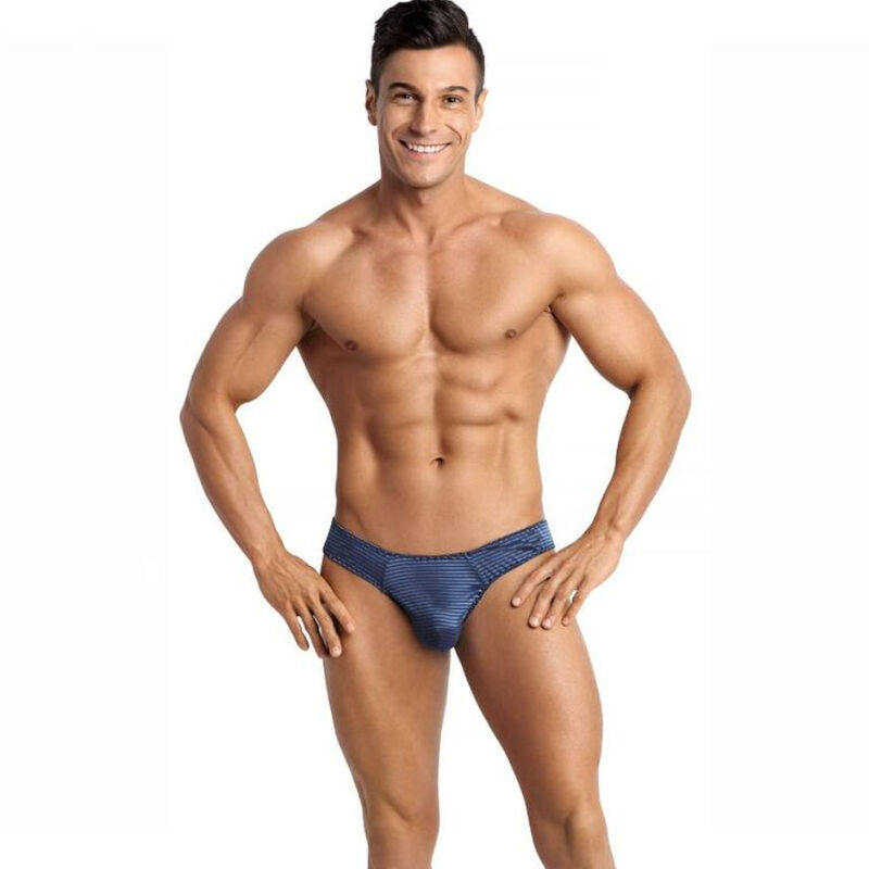 String pour homme en tulle noir rayé – Séduction et confort by Anais