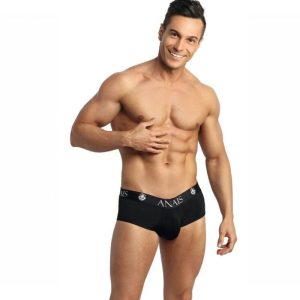 Slip de bikini masculin fesses ouvertes en microfibre noire