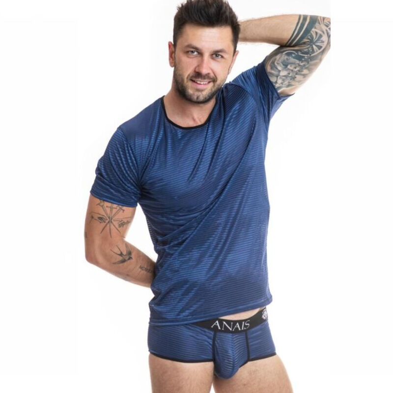 T-shirt en tulle noir rayé NAVAL - Lingerie sexy Anaïs