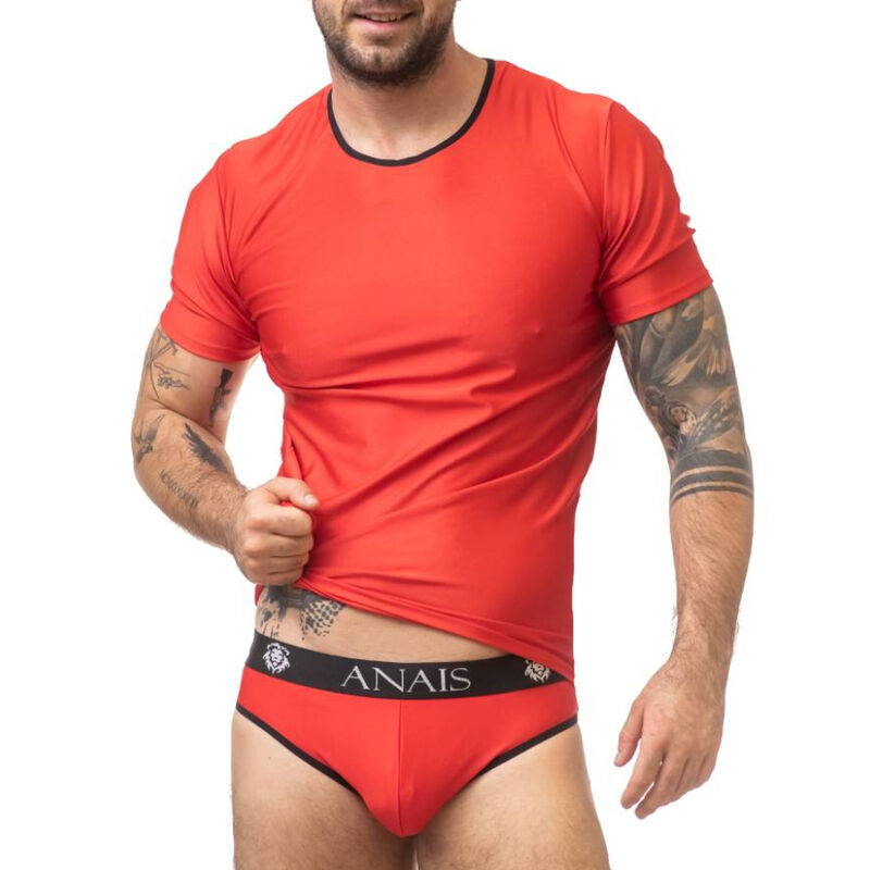 T-shirt lingerie sexy rouge en microfibre douce - Anaïs Apparel
