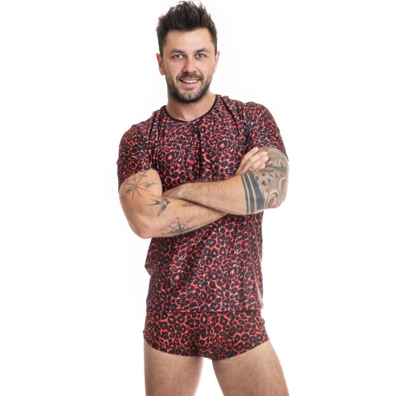 T-shirt lingerie sexy Tribale en microfibre rouge – Anais Apparel