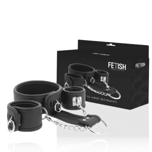 Ensemble de menottes BDSM en cuir vegan – FETISH SUBMISIVE