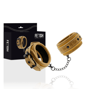 <strong>Menottes BDSM cuir vegan</strong> pour jeux de soumission élégants