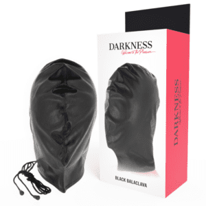 Masque BDSM Noir Satin – Cagoule sensorielle unisexe