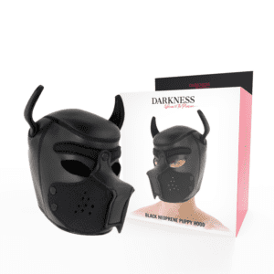 Masque Chien BDSM Darkness en Néoprène – Jeu de Rôle Sensuel