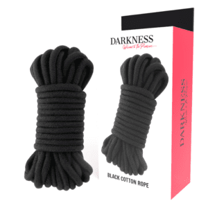 Corde japonaise en coton noir pour bondage sensuel