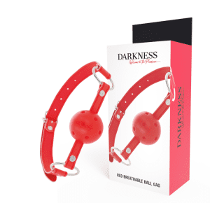 Bâillon boule cuir Darkness – L'accessoire incontournable du jeu BDSM