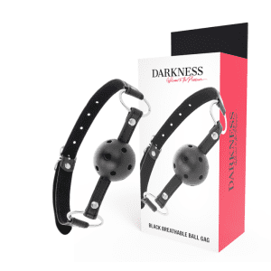 Bâillon boule en cuir Darkness – Le silence éveille les sens