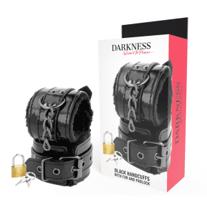 Menottes BDSM élégantes en cuir PVC avec cadenas