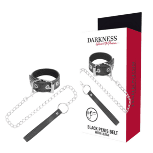 <strong>Collier BDSM Darkness</strong> avec chaîne – Pour la soumission en toute élégance