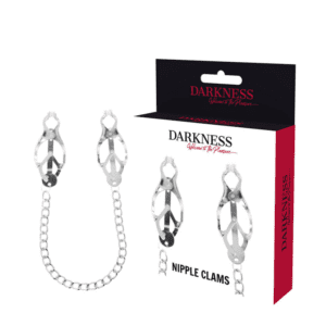 Pinces à Seins avec Chaîne Métallique Darkness - Jeu Sensuel BDSM