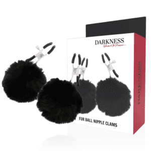 Pinces à tétons réglables avec pompons – Stimulation BDSM élégante